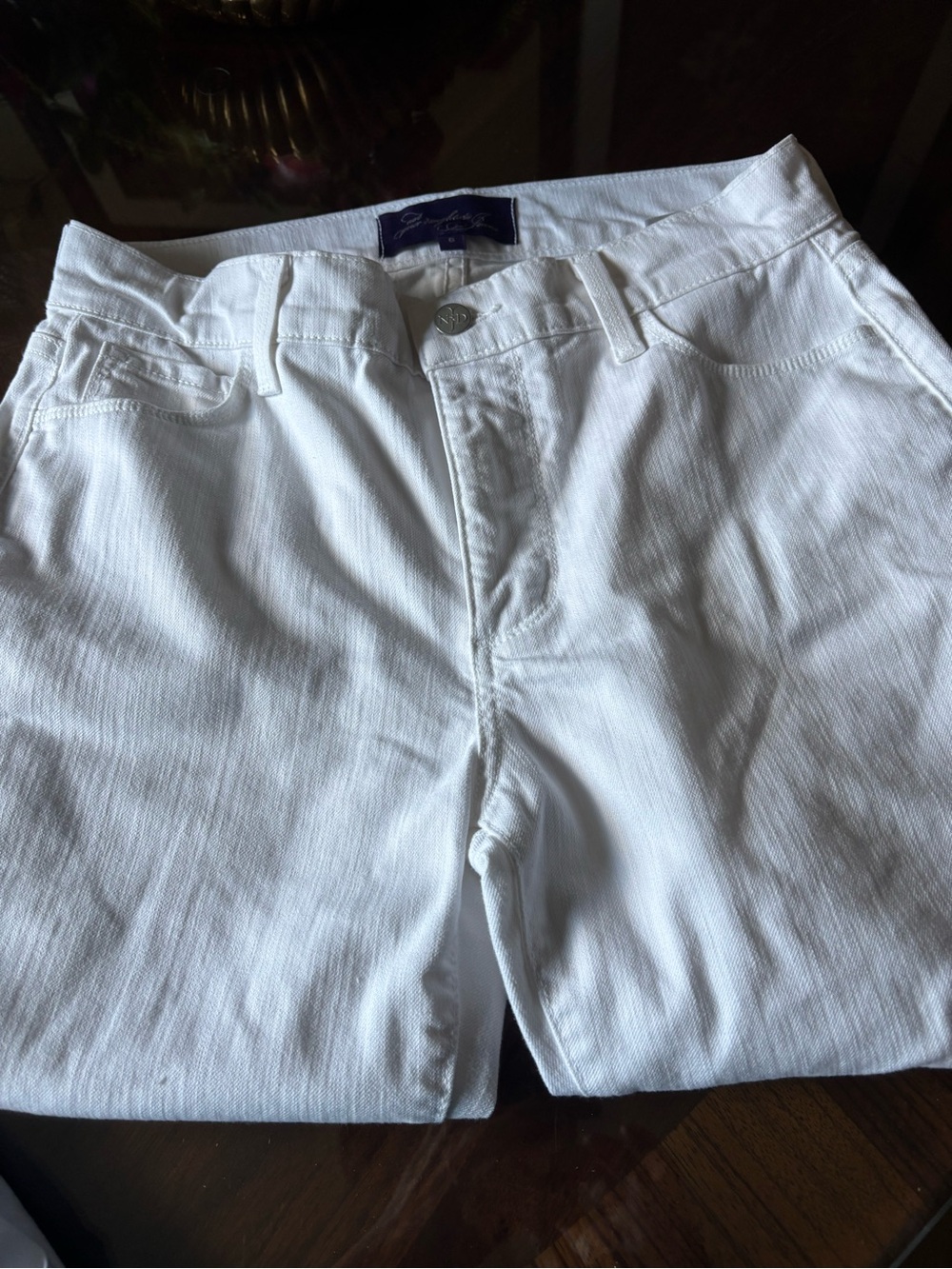NYDJ White Women's Jeans with Branded Purple Waist Label Size 6
